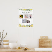 Hoe oud was zij? Poster voor douche spel met foto' (Keuken)