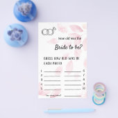 Hoe oud zou de bruid zijn? - Roze Waterverf Flyer (Enkel)