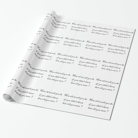 Hoe oud zou je zijn? cadeaupapier (Uitgerold)