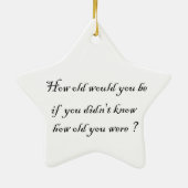Hoe oud zou je zijn? - sterrenornament? keramisch ornament (Achterkant)