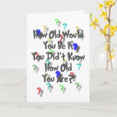 Hoe oud zou je zijn? Verjaardag Kaart (Gele Bloem)