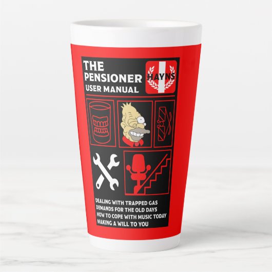 Hoe oude mensen te begrijpen latte mok (Voorkant)