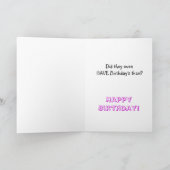 Hoe Oude Verjaardag Kaart (Binnen)