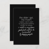 hoe ouder ik word hoe meer ik me realiseer bedankkaart (Voorkant / Achterkant)