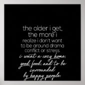 hoe ouder ik word hoe meer ik me realiseer poster (Voorkant)