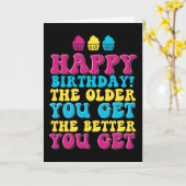 Hoe ouder je bent, hoe beter de banaanschotdag. kaart (Gele Bloem)