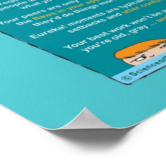 Hoe ouder zijn is als een wetenschapper-blauw zijn poster (Hoek)