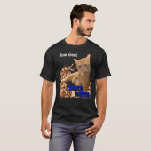 Hoe over het ontwerp van het kattenpapier van Deez T-shirt (Voorkant volledig)