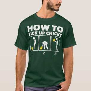 Hoe pakken we de kippen Funny Chicken op? T-shirt