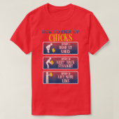 Hoe pakken we kippen Funny Chicken T-shirt op (Design voorkant)