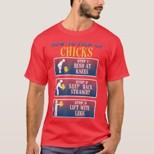Hoe pakken we kippen Funny Chicken T-shirt op