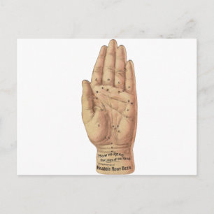 Hoe palmen te lezen briefkaart