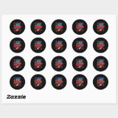 Hoe patriotische humor explodeert op 4 juli ronde sticker (Vel)