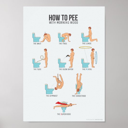 Hoe peen met morning Wood (past in alle A4-lijsten Poster (Voorkant)