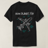 Hoe Planes FlyAerospace Engineer Aeronautical Engi T-shirt (Design voorkant)