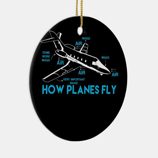 Hoe Plannen Funny Aerospace Engineer vliegen Keramisch Ornament (Rechts)