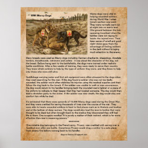 Hoe reddingshonden WWI-soldaten op slagvelden hebb Poster