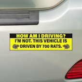 Hoe rij ik? 700 ratten rijden bumpersticker (Op auto)