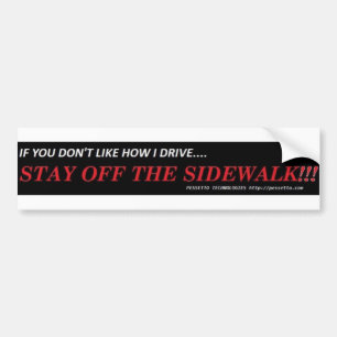 Hoe rijd ik bumpersticker