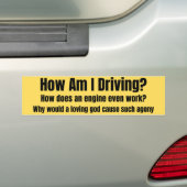 Hoe rijd ik? Grappige bumper Bumpersticker (Op auto)