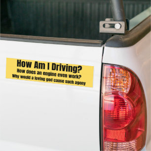 Hoe rijd ik? Grappige bumper Bumpersticker
