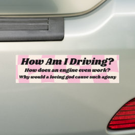 Hoe rijd ik? Grappige bumper Bumpersticker