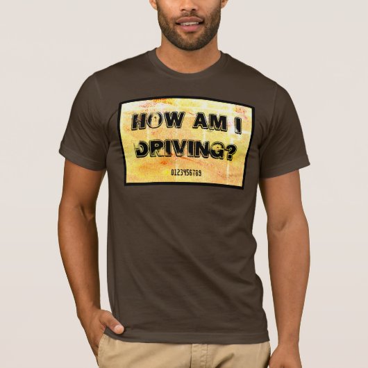 Hoe rijd ik? t-shirt (Voorkant)