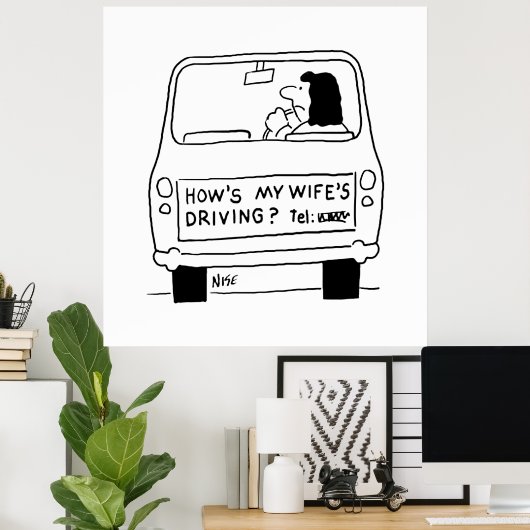 Hoe rijdt mijn vrouw? poster (Thuiskantoor)
