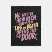 Hoe rijk of hoe arm... Sticker Fleece Deken (Voorkant)