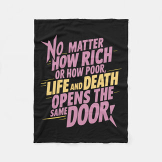 Hoe rijk of hoe arm... Sticker Fleece Deken