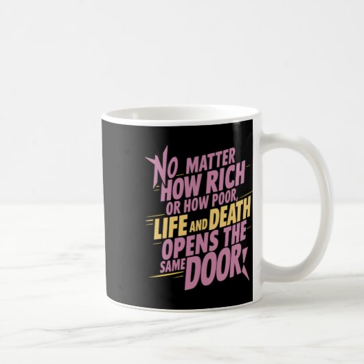 Hoe rijk of hoe arm... Sticker Koffiemok (Rechts)