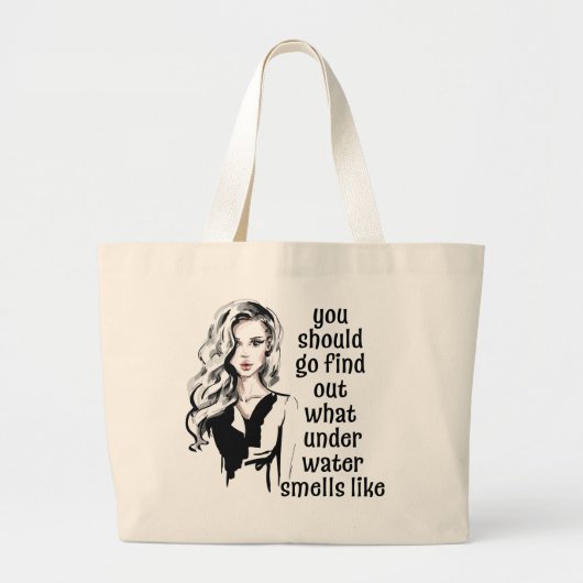 Hoe ruikt onderwater grote tote bag (Voorkant)
