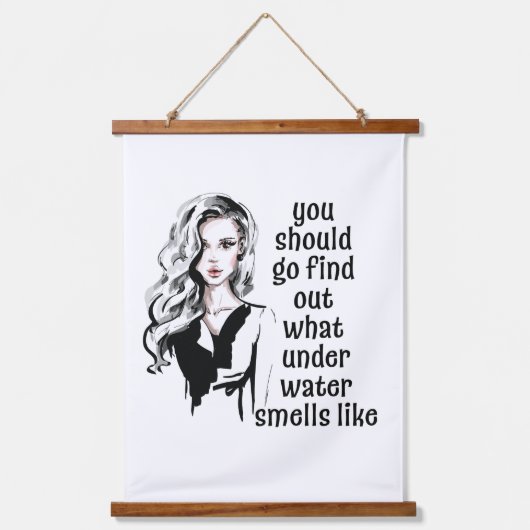 Hoe ruikt onderwater hangend wandkleed (Voorkant)