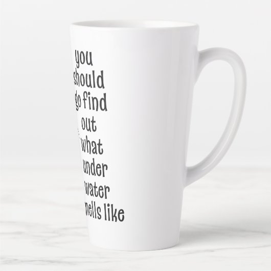 Hoe ruikt onderwater latte mok (Rechts)
