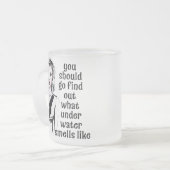 Hoe ruikt onderwater matglas koffiemok (Voorkant links)