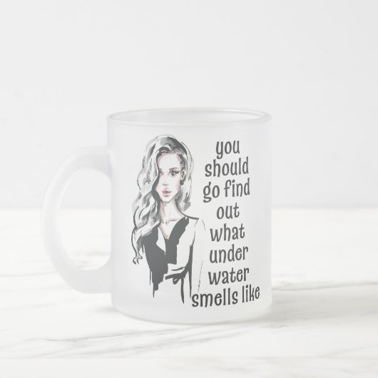 Hoe ruikt onderwater matglas koffiemok (Links)