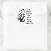 Hoe ruikt onderwater ronde sticker (Tas)