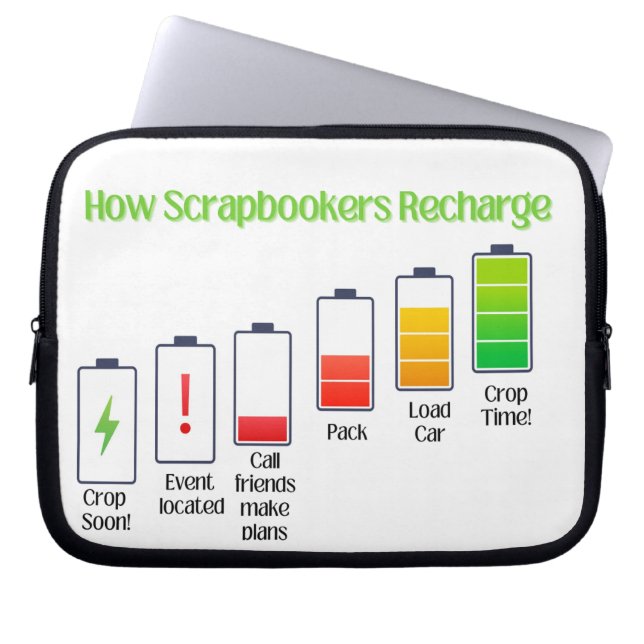Hoe Scrapbookers opladen Laptop Sleeve (Voorkant)