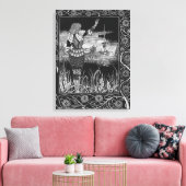 Hoe Sir Bedivere het Sword Excalibur giet Canvas Afdruk (Insitu (Woonkamer))