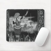 Hoe Sir Bedivere het Sword Excalibur giet Muismat (Met muis)
