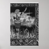 Hoe Sir Bedivere het Sword Excalibur giet Poster (Voorkant)