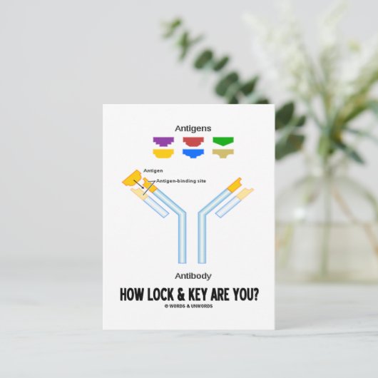 Hoe slot en sleutel ben je? (antigeen) briefkaart (Staand voorkant)