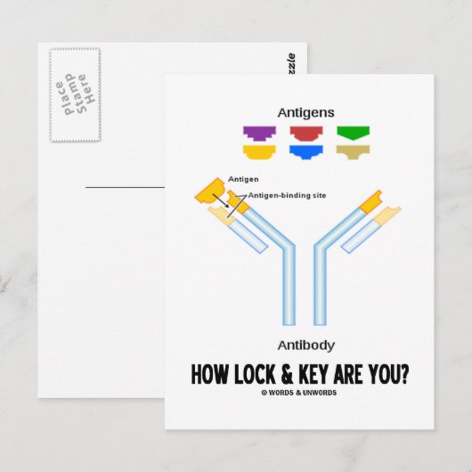 Hoe slot en sleutel ben je? (antigeen) briefkaart (Voorkant / Achterkant)