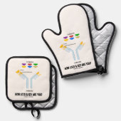 Hoe slot en sleutel ben je? Humor antistofantigeen Ovenwant & Pannenlap Set (Voorkant / Achterkant)