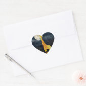 Hoe smaakt de maan? Giraffe en moon Sticke Hart Sticker (Envelop)