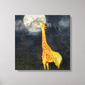 Hoe smaakt de maan? Giraffe & maan | Canvas (Voorkant)