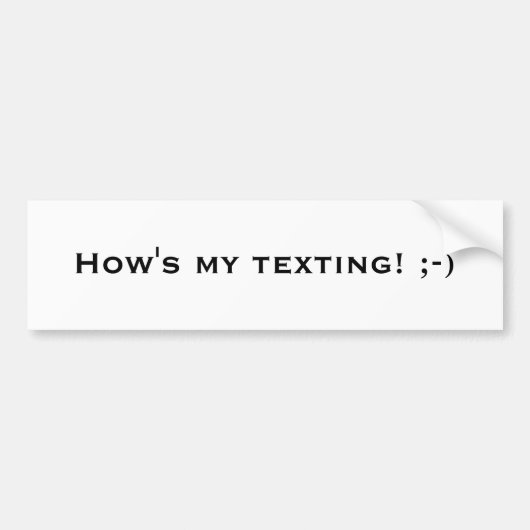 Hoe sms ik! ;-) bumpersticker (Voorkant)