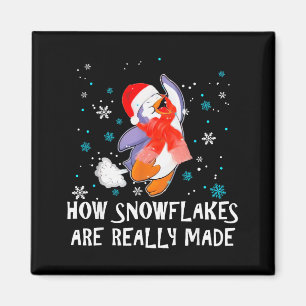 Hoe sneeuwvlokken echt gemaakt worden Sneeuwman Gr Magneet
