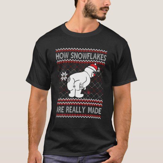 Hoe sneeuwvlokken echt gemaakt zijn van Snowman Oo T-shirt (Voorkant)