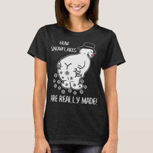 Hoe sneeuwvlokken echt grappig zijn gemaakt Kerstm T-shirt